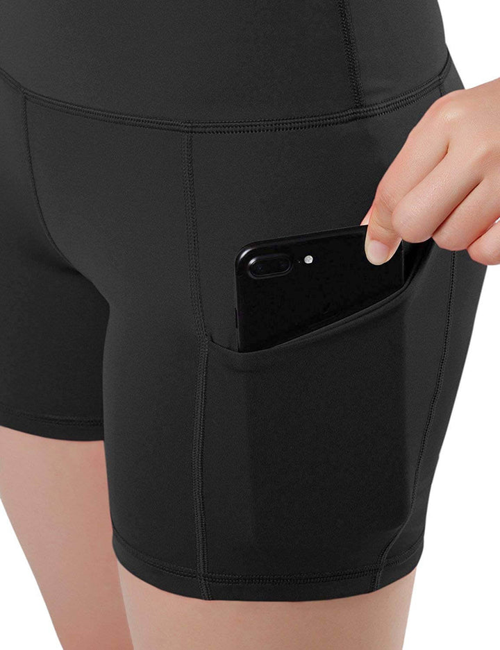 Jolie High-Waisted Athletic Shorts with Hip Pockets