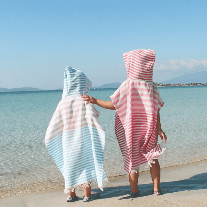 Playa Kids Poncho Handdoek met Gerecyclede Geschenkdoos, Roze