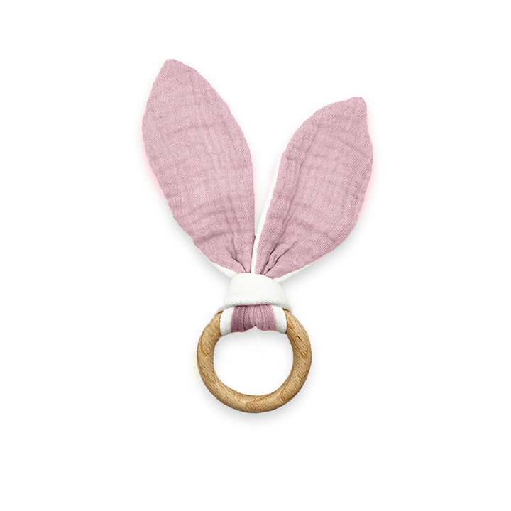 Organic Cotton Teething Ring - Pink