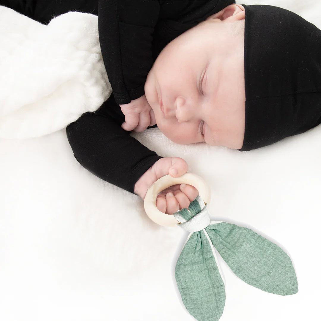 Organic Cotton Teething Ring - Green